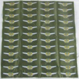 Rare Uncut Cloth Sheet (48pcs)  WW2 Bevo Embroidered Japanese Army Pilot Wings For Flight Suit