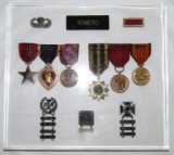 Vietnam War US Paratrooper Named Medal Grouping-Encased In Thick Lucite