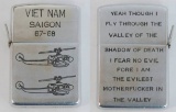 Original Vietnam War Period Air Cavalry Soldier's Engraved Zippo Lighter-Saigon 67-68