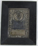 1932 Dated Nazi Framed Chorus Award Plaque
