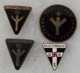 4 pcs. German Women's Organization Membership Pins