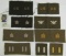 9 Pair WW2 US Officer's Bullion Rank Insignia-2nd Lt. to Brig. General-Rare Colonel 