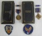 4pcs-WW2 US AAF Cased Air Medal & DFC-Theater Made 9th AAF Patch/HQ By Gemsco