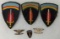 6 pcs. WWII Period SHAEF Sleeve Patches/DI/Non-Matching Colonel 