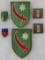 6 pcs. WW2 US Army Persian Gulf Patches-Insignia/CBI DI/Captain Ranks