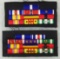 2pcs- Vietnam War Period USMC/USN Sewn Style Ribbon Bar Clusters-Navy Cross-Silver Star..Etc..