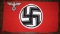 Scarce WW2 German State Service Flag-Nice Smaller Display Size!