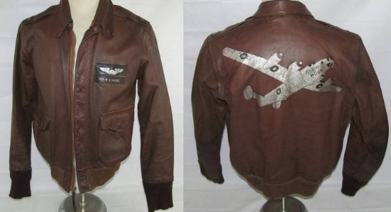 WW2 Named B-24 Pilot A-2 Jacket With Nose Art-Robin Hood