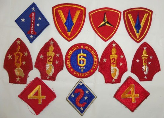 12pcs-WW2 USMC Division Patches
