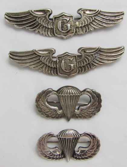4pcs-Full Size Glider Pilot Wings-Airborne Jump Wings