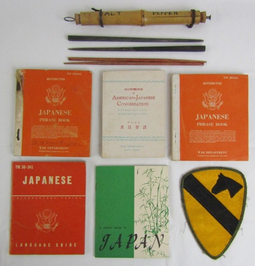 Lot WW2 Period US Restricted Japanese Language Booklets-Chop Sticks-1st Cavalry Vet Items