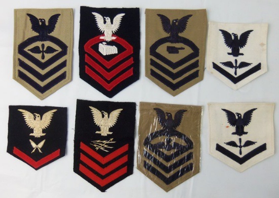 8 pcs. WW2 Period US Navy Sleeve Rates