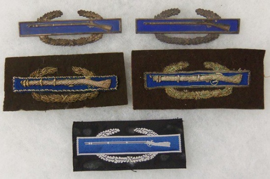 5pcs-Theater Made U.S. Combat Infantry Badges