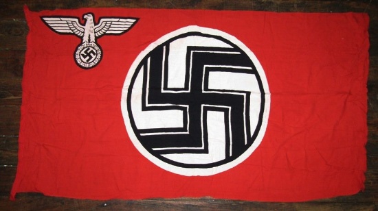 Scarce WW2 German State Service Flag-Nice Smaller Display Size!