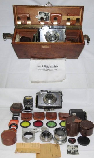RARE! WW2 Period Plaubel Makina IIS Press Camera Attributed To Lenni Riefenstahl-Hitler's Friend