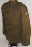 WW1 US Enlisted Tunic With Paris District/US Aero Squadron Insignia