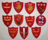 11pcs-WW2 Period USMC Air Wing/Defense Battalion/Amphibious Patch Grouping