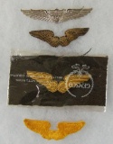 4pcs-WW2 Period US Army Air Forces Pilot Instructor Insignia