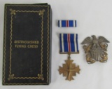 Rare WWII USN/USMC Issue Distinguished Flying Cross In Short Case-USN Cap Device