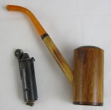 2pcs- Original WW1/WW2 Period Bowers Cigarette Lighter-Large Pipe