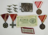 WW1/Earlier German Medals-Hitler Youth Buckle-Collar Tab Devices Etc.