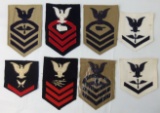 8 pcs. WW2 Period US Navy Sleeve Rates