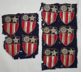 2 pcs. WWII US CBI Bullion Patches-Uncut Cloth of Six & Four