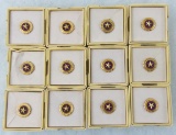 12pcs- KIA Gold Star lapel Pins With Issue Boxes