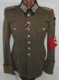 Rare! WW2 RAD OberstArbeitsFuhrer Tunic-Medical Sleeve Insignia-Bayern Hochland Gau Insignia