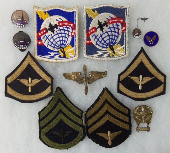 12 pcs. WWII US Army Air Corps Insignia
