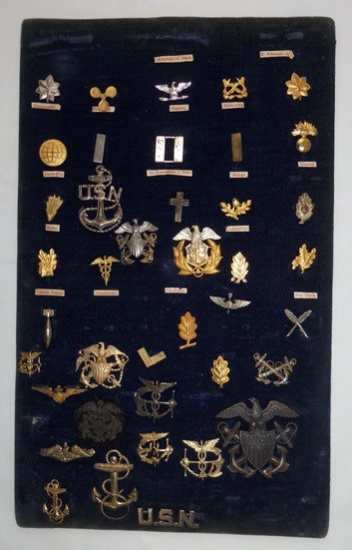 40 pcs. WWII Period USN Officer Insignia