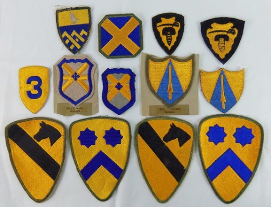 13 pcs. WW2 Period US Cavalry Division Patches