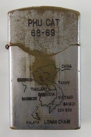 Vietnam War Period "PHU CAT 68-69" Soldier's Lighter by Zenith (MA43)