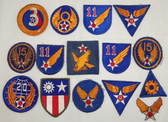 15 pcs. WWII US Army Air Corps Shoulder Patches