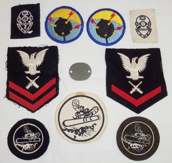 10 pcs. WWII USN Patch Grouping