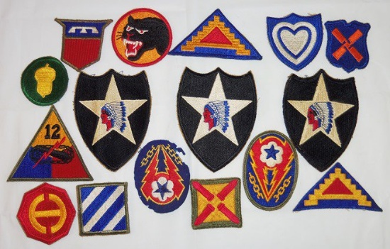 16 pcs. WW2 US Division Patches