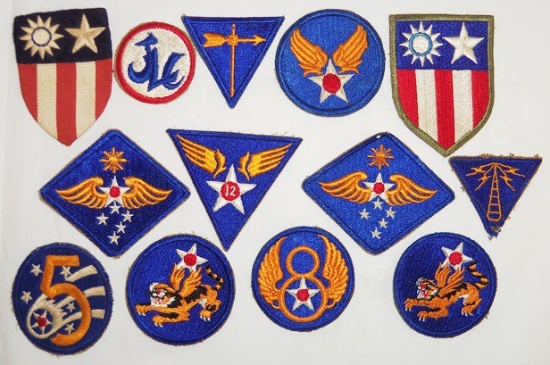 13 pcs. WWII US Army Air Forces Patch Grouping