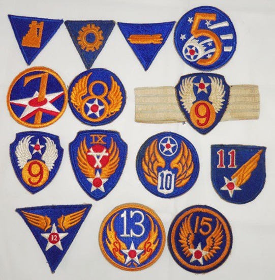 14 pcs. WW2 US Army Air Forces Patch Grouping