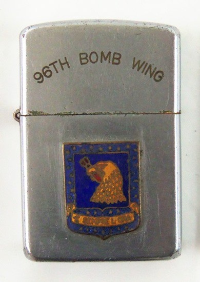 1960"s Period 96th Bomb Wing Lighter with Enamel Insignia (MA43)