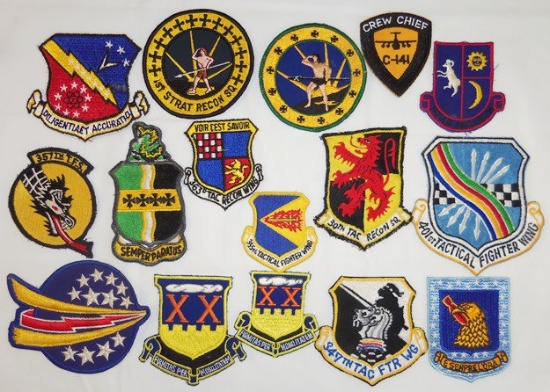 16pcs-Vietnam Period/Later USAF Fighter Squadron Patches-Etc.