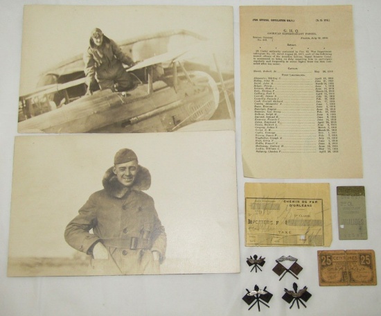 WW1 U.S. Aviation Pilot Insignia/Original Pilot Photos