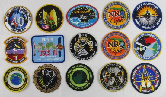 15pcs-Rare NSA/NRO Mission Patches