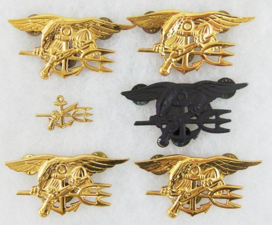 6pcs-Official Issue Navy Seals Badges
