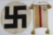 2pcs-WW2 German POW Soldier Cloth Items-Swastika Flag Center-Sports Assoc. Banner