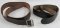 2PCS-ww2 German NSDAP Leather Belt/Ersatz Civil Worker Belt-Named Reichsbahn