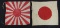 2pcs-WW2 Period Japanese Meatball/Rayed Soldier Flags.