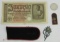 5pcs-Panzer EM Shoulder Board/Nazi Currency-Edelweiss Cap Device-Panzer Lapel Pin