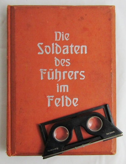 Scarce WW2 German Stereoview Photo Book "Die Soldaten des Fuhrers im Felde"