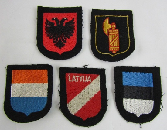 5pcs-WW2 Waffen SS Foreign Volunteer Sleeve Shields