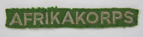 Rare WW2 Green "Camel Hair" Wool AFRIKAKORPS Cuff Title-DAK Fallschirmjäger-Uniform Removed